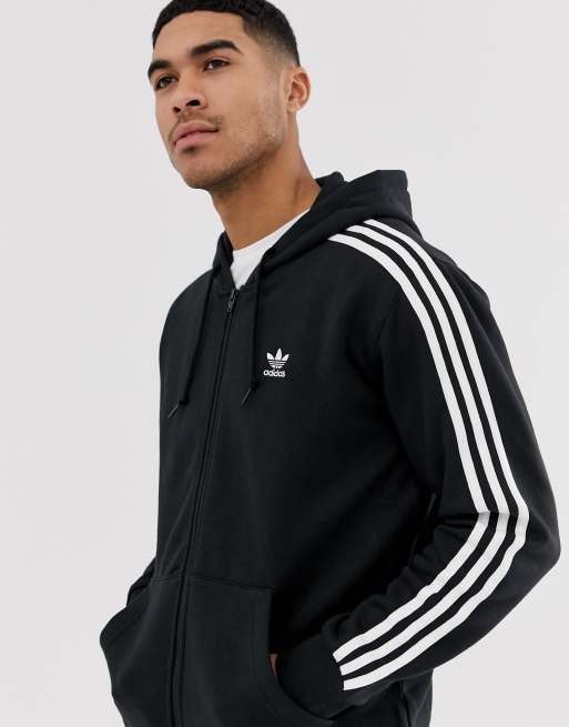 Adidas originals zip up hoodie with store small logo