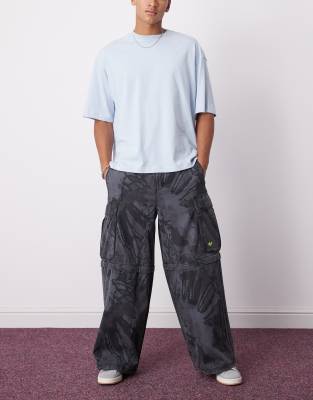 adidas Originals zip-off cargo pants in multi grey - view 1