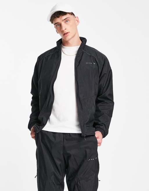 Black zip 2024 up track jacket