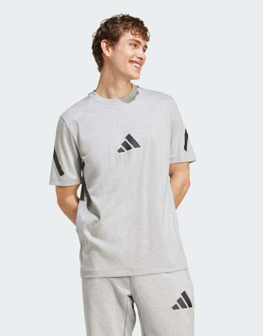 adidas Originals – Z.N.E. – Hochwertiges T-Shirt in Grau 