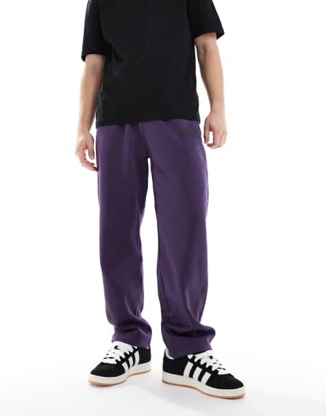 adidas Originals z.n.e. open-hem pants in aurora plum - view 1