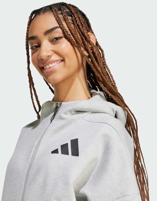adidas Originals - Z.N.E. - Premium - Grå hættetrøje med lynlås , 3 af 4