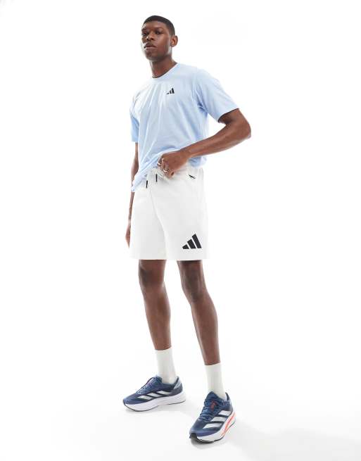 adidas Originals Z.N.E. shorts in white, 3 of 5