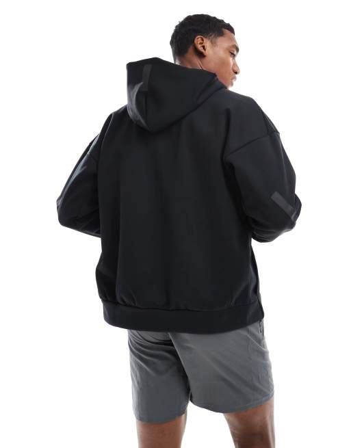 adidas Originals - Z.N.E. - Sort træningsjakke med lynlås og hætte, 4 af 4