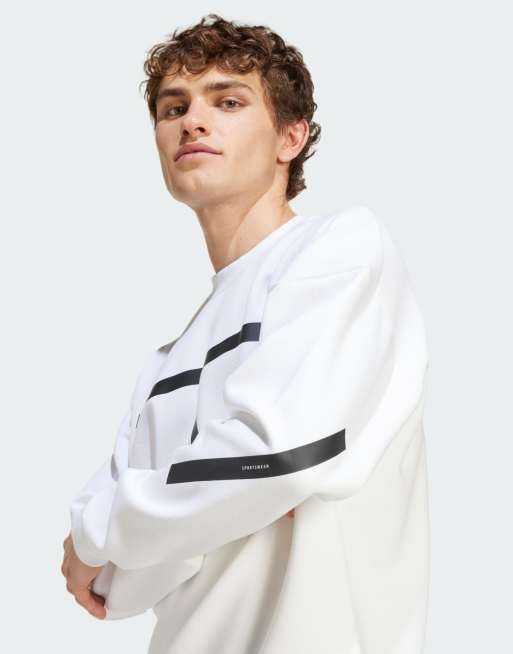 adidas Originals Z.N.E. sweatshirt in white, 4 of 4
