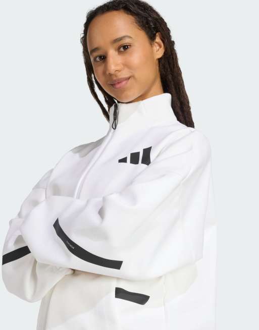 adidas Originals Z.N.E. track top in white , 2 of 4