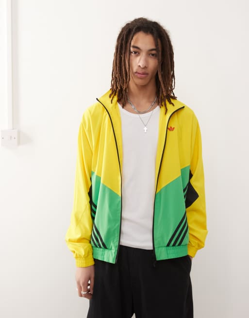 adidas Originals – Żółto-zielona kurtka dresowa