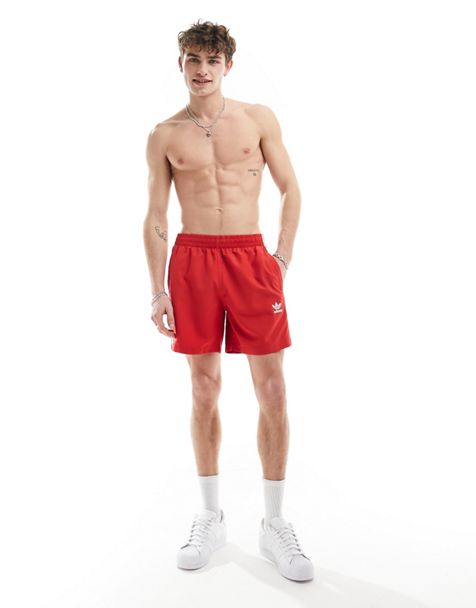 adidas Originals - Zwembroek met Trefoil en 3-Stripes in rood - view 1