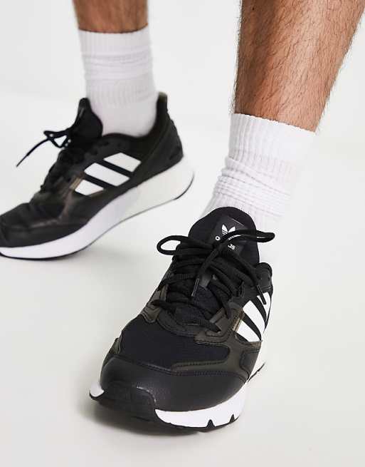 adidas Originals ZX 1K Boost 2.0 sneakers in black and white adidas Originals ZX 1K Boost 2.0 sneakers in black and white