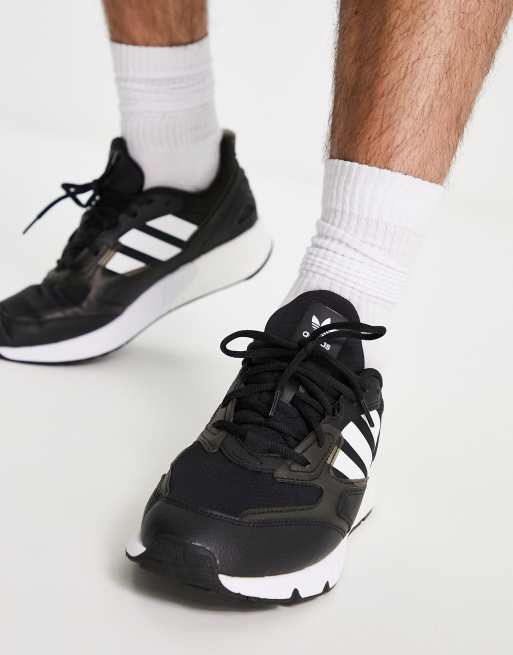 Talloos doorboren universiteitsstudent adidas Originals ZX 1K Boost 2.0 sneakers in black and white | ASOS