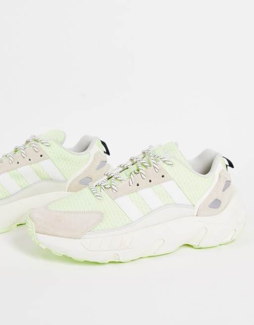 adidas Originals – ZX 22 Boost – Biało-zielone buty sportowe