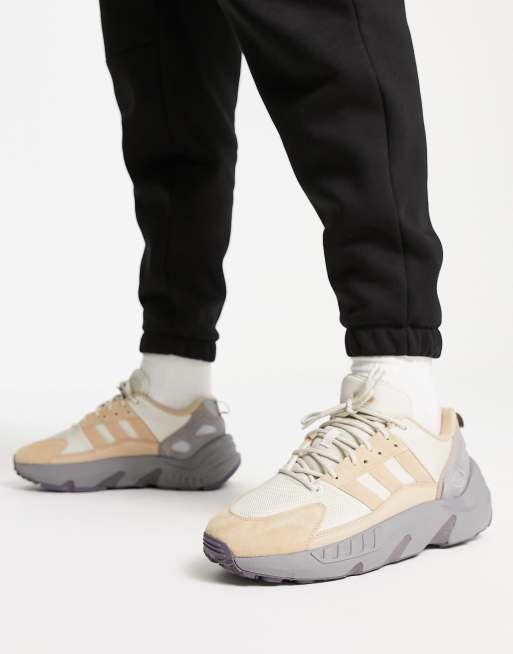 adidas Originals ZX 22 in beige and silver ASOS