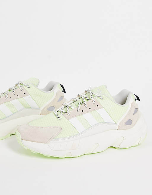 adidas Originals ZX 22 Boost trainers in green and off white