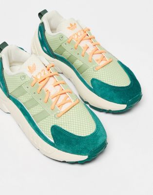 adidas Originals ZX 22 Boost trainers in green - ASOS Price Checker