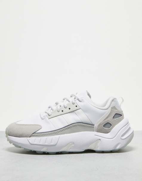 adidas Originals ZX 22 Boost trainers in triple white - view 1