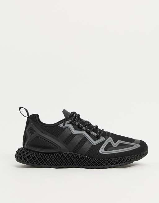 adidas Originals ZX 2K 4D sneakers in triple black