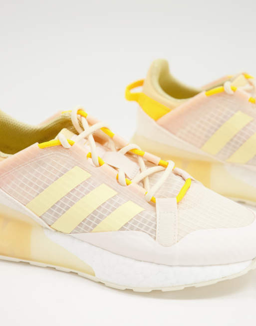 adidas Originals - ZX 2K Boost Pure - Baskets - Beige et orange | ASOS