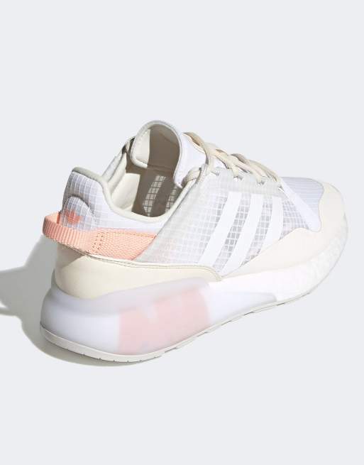 adidas Originals ZX 2K Boost Pure sneakers in white | ASOS