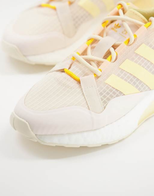 adidas gazelle silver green womens adidas Originals Women ZX 2K Boost Pure White G55514, 5 main image 1