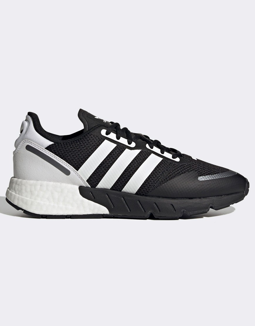Adidas Originals ZX 2K Boost sneakers in black and white
