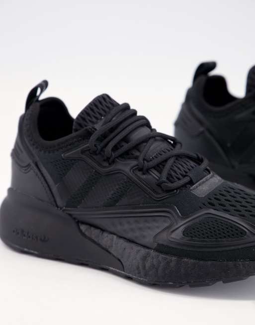 adidas Originals ZX 2K Boost Sneakers nero triplo ASOS
