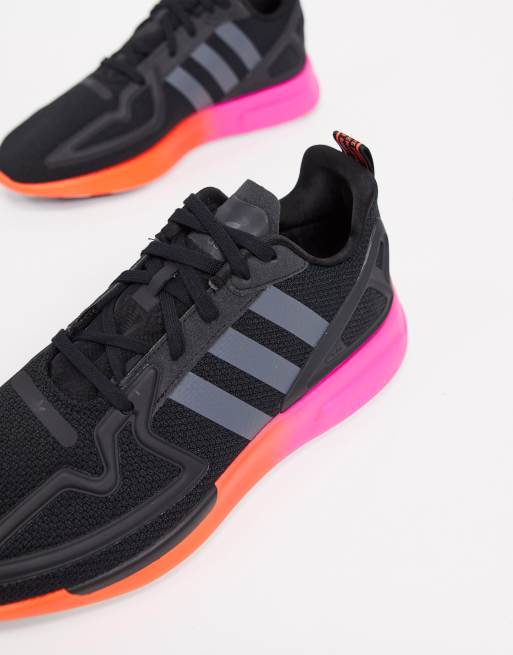 adidas Originals ZX 2K Flux sneakers in triple black