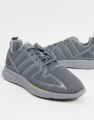 grey adidas flux trainers