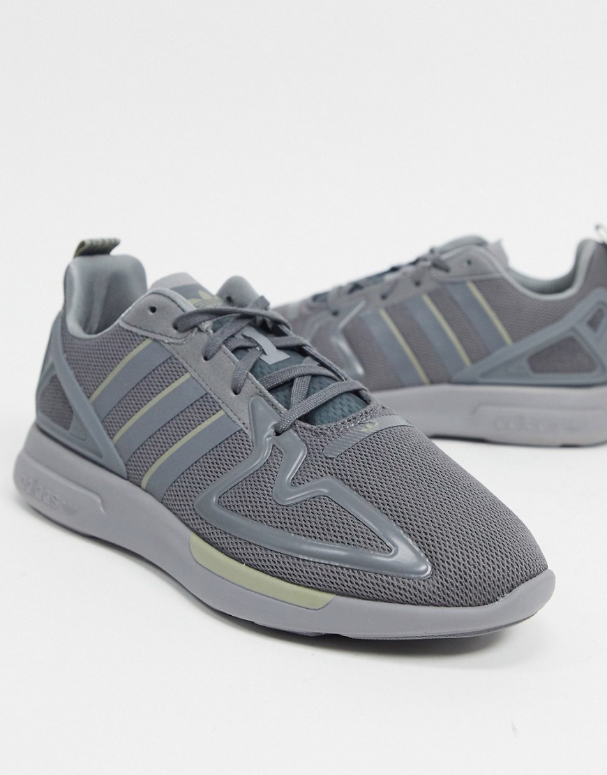 Adidas Originals ZX 2K Flux trainers in grey