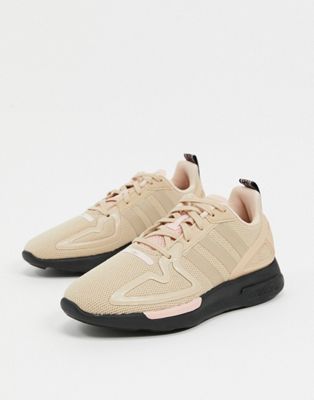 adidas khaki and pink trainers
