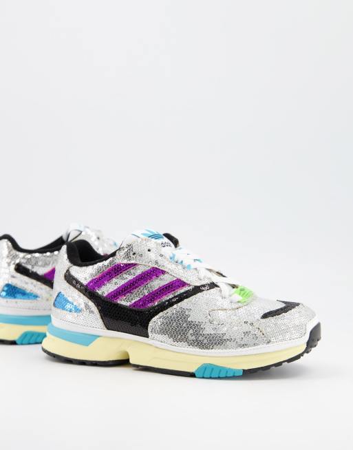 adidas Originals ZX 4000 Baskets sequins Argent