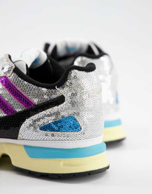 adidas Originals ZX 4000 trainers in silver sequins | ASOS