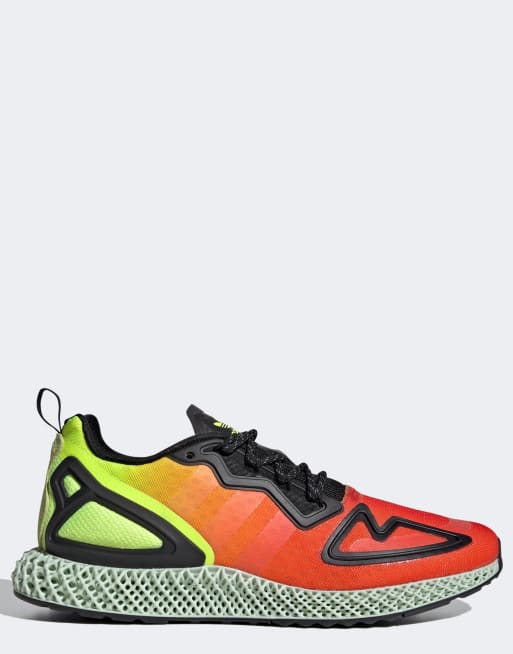 adidas Originals ZX 4D trainers in volt yellow ASOS