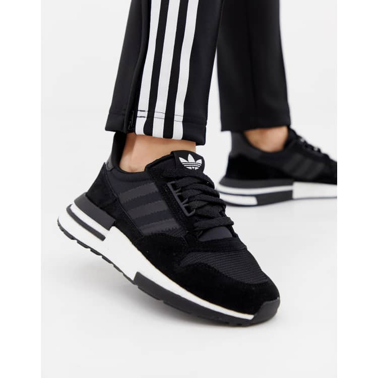 Adidas originals zx 500 rm snake trainers in black sale