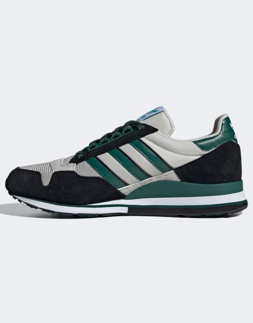 adidas Originals ZX 500 Sneakers in grijs en groen ASOS