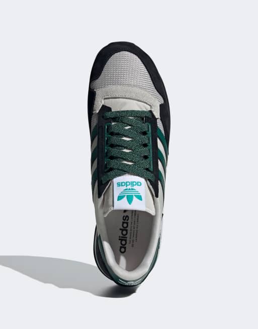 adidas Originals - ZX 500 - Sneakers in grijs en groen | ASOS