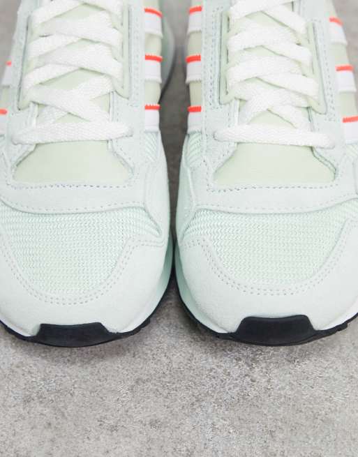 adidas Originals ZX 500 trainers in mint and white ASOS