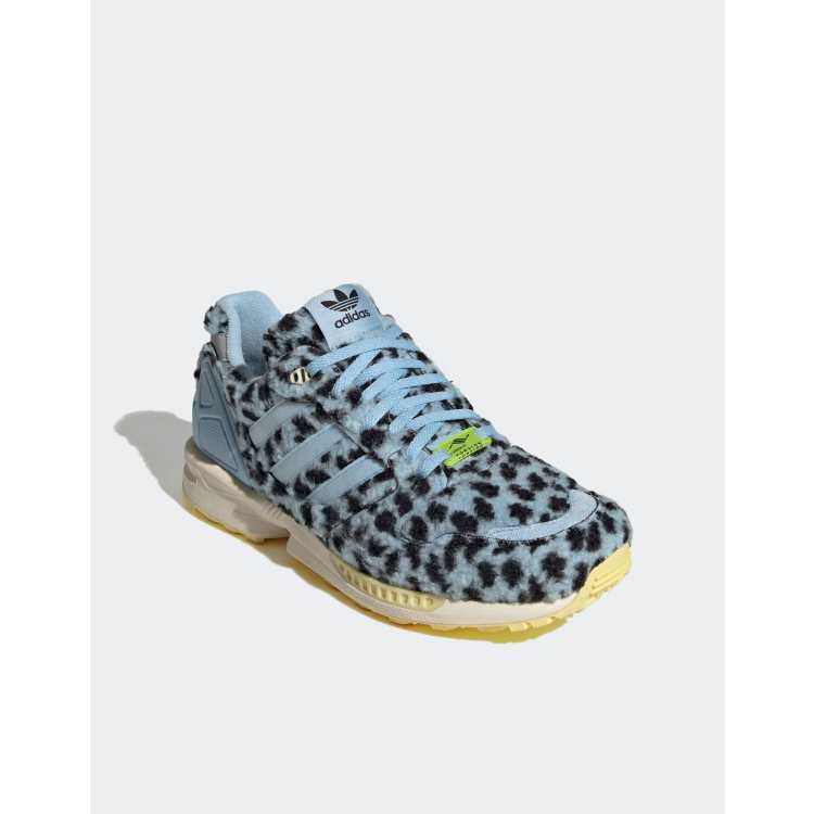 Adidas originals zx flux print trainer best sale