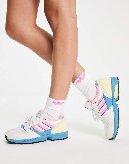 adidas Originals ZX 5020 trainers in off white with colour pops