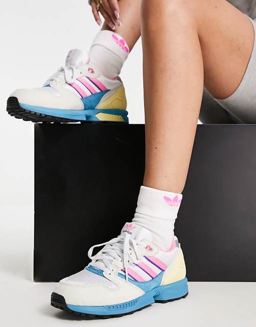 adidas Originals ZX 5020 trainers in off white with colour adidas Originals ZX 5020 trainers in off white with colour