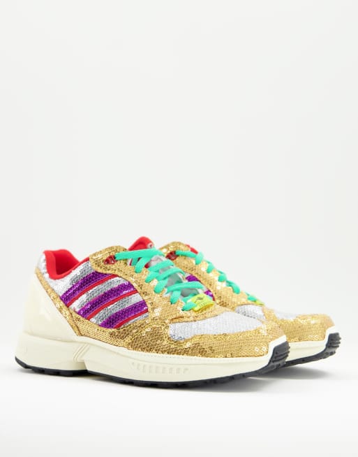 adidas Originals ZX 6000 Baskets sequins Dor