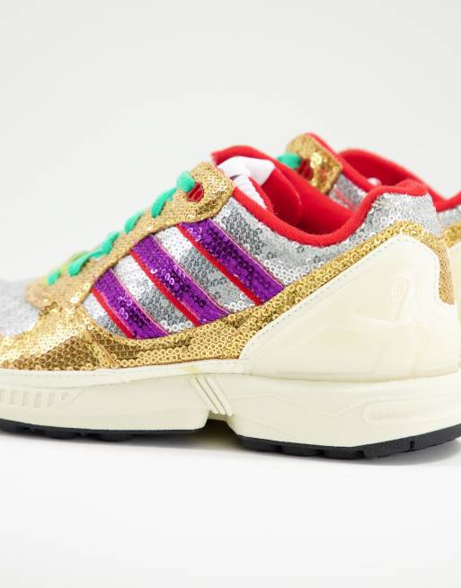 adidas Originals ZX 6000 Baskets sequins Dor