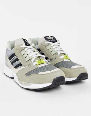 adidas Originals ZX 8000 trainers in khaki and grey