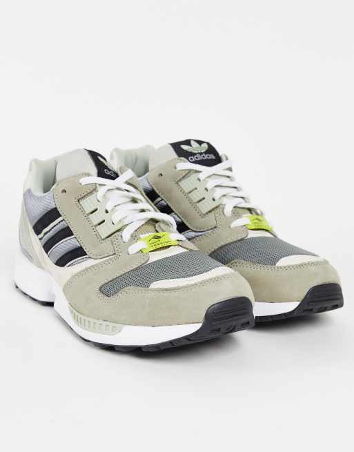 adidas Originals ZX 8000 trainers in khaki and grey