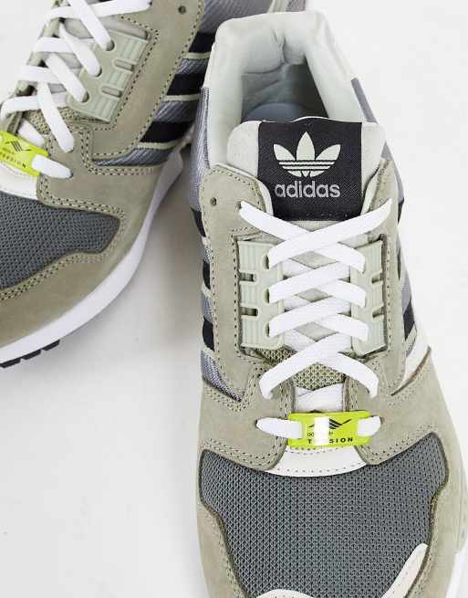 adidas Originals ZX 8000 trainers in khaki and grey ASOS