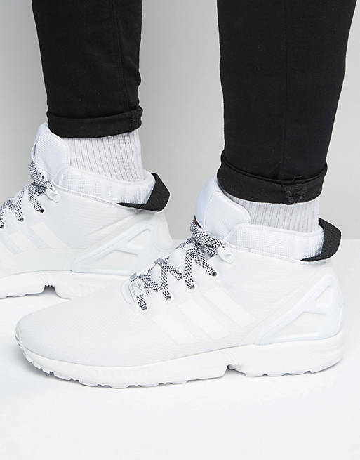Warning Spain Parasite adidas Originals ZX Flux 5/8 Sneakers In White S75944 | ASOS
