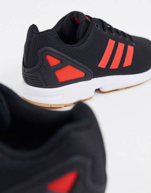 Adidas originals zx hotsell flux black and red