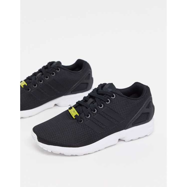 adidas Originals ZX Flux sneakers in Black and White