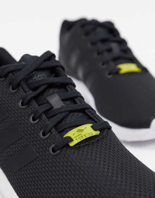 Adidas zx flux 2024 shoes black and gold