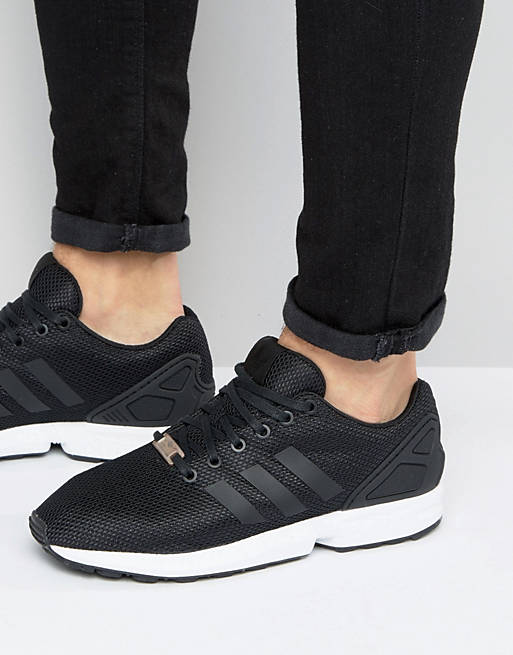 Adidas Originals ZX Flux Sneakers In Black | woodhunger.com