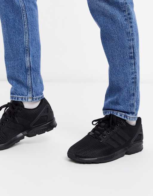 Mail zwaar Rijden adidas Originals ZX Flux sneakers in triple black | ASOS